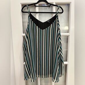 Torrid Sophie Chiffon Double Layer Cami Top Blouse Stripes Women’s Plus Size 5X
